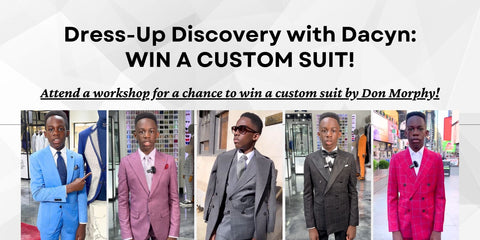 Win a custom suit contest banner