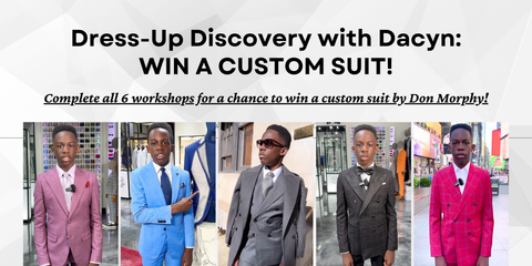 Win a custom suit contest banner