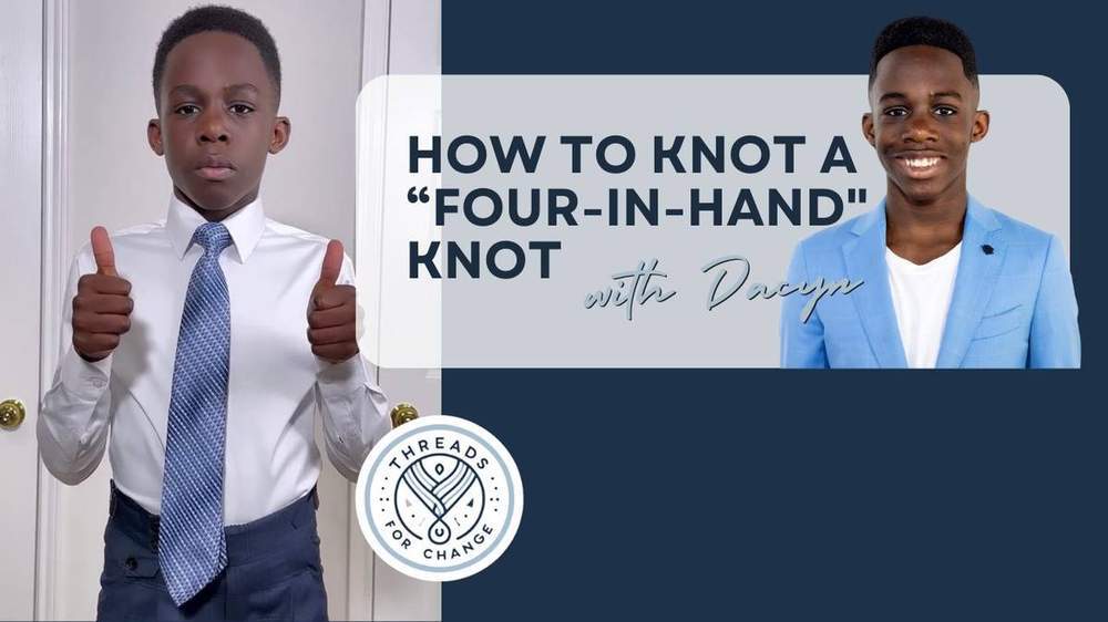 "Four-in-Hand" knot—an essential and stylish knot perfect for any occasion.